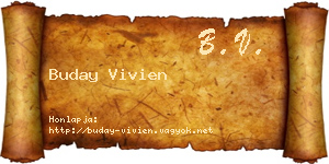 Buday Vivien névjegykártya
